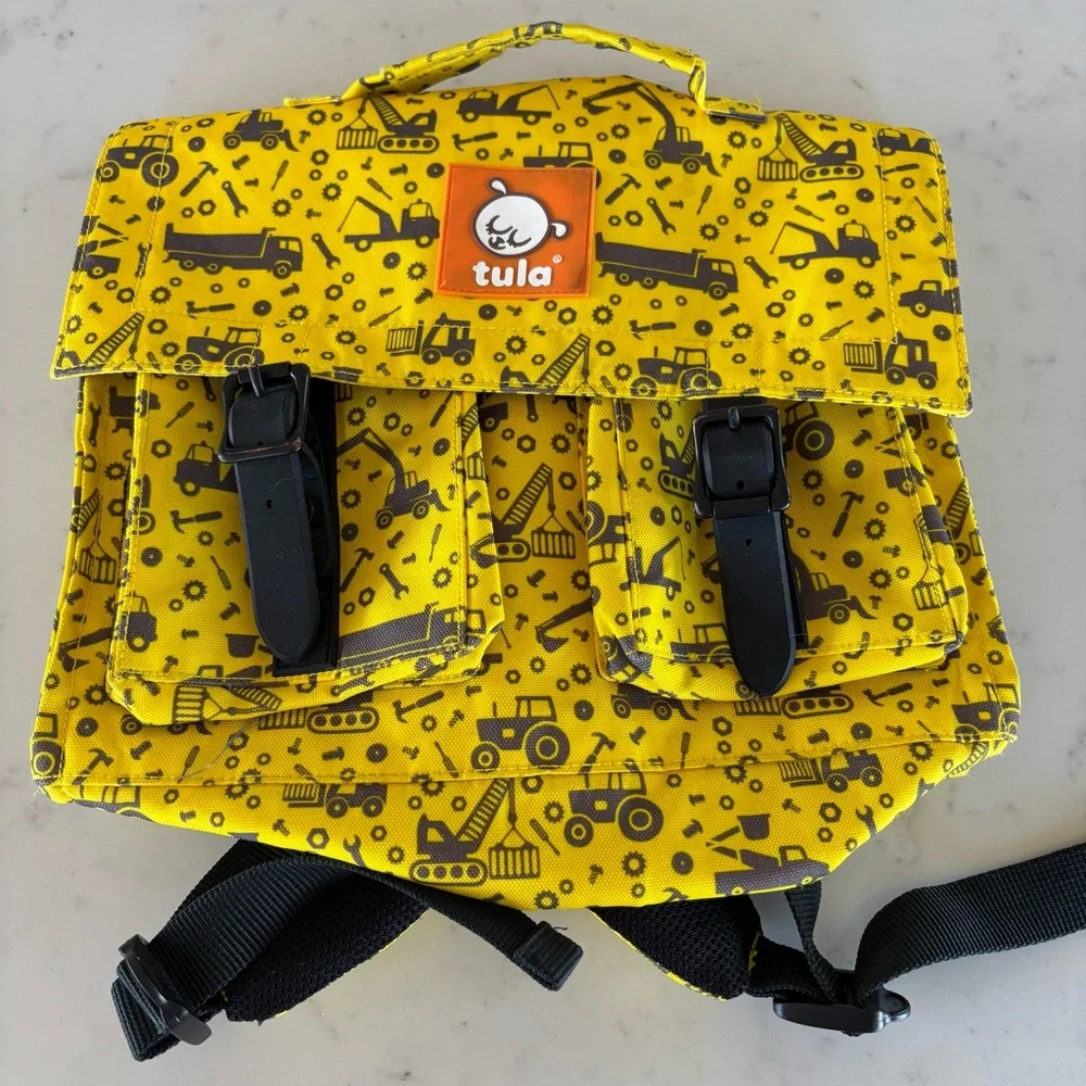 Tula Yellow Construction Themed Backpack‎